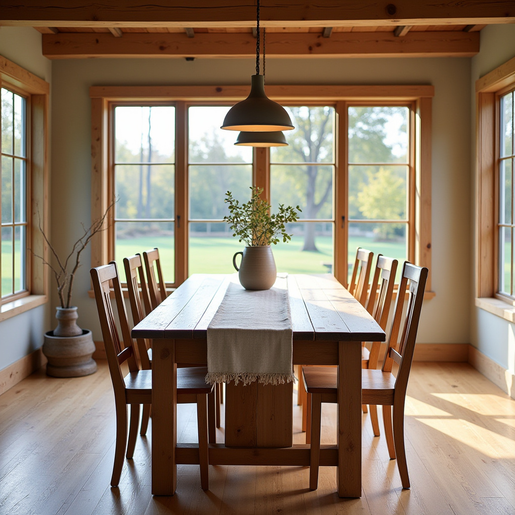 oak dining table and chairs 2