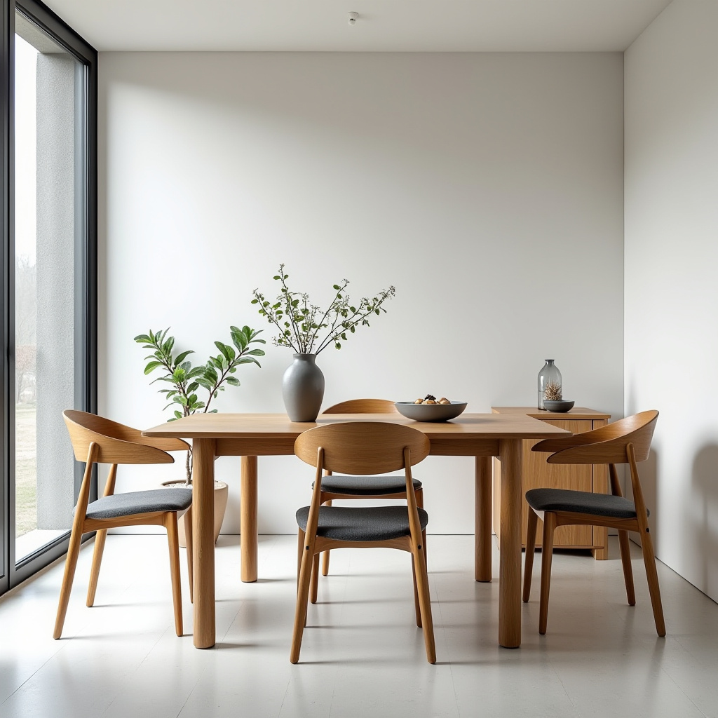 oak dining table and chairs 4