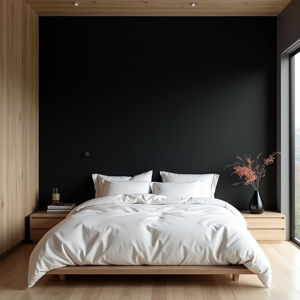 one black wall bedroom 11