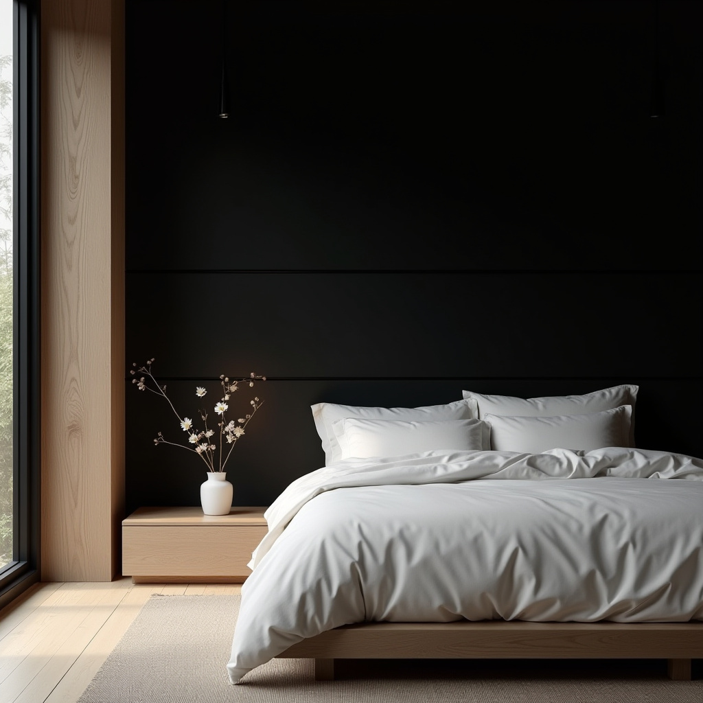 one black wall bedroom 12