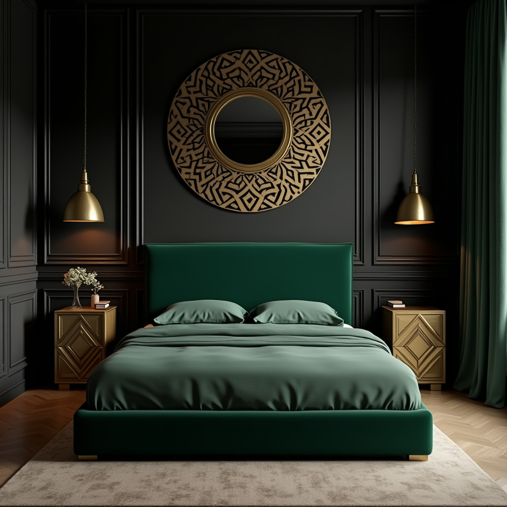 one black wall bedroom 15