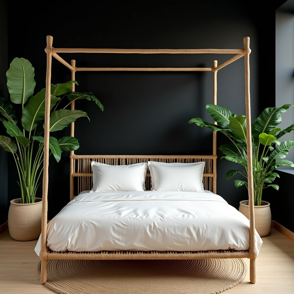 one black wall bedroom 19