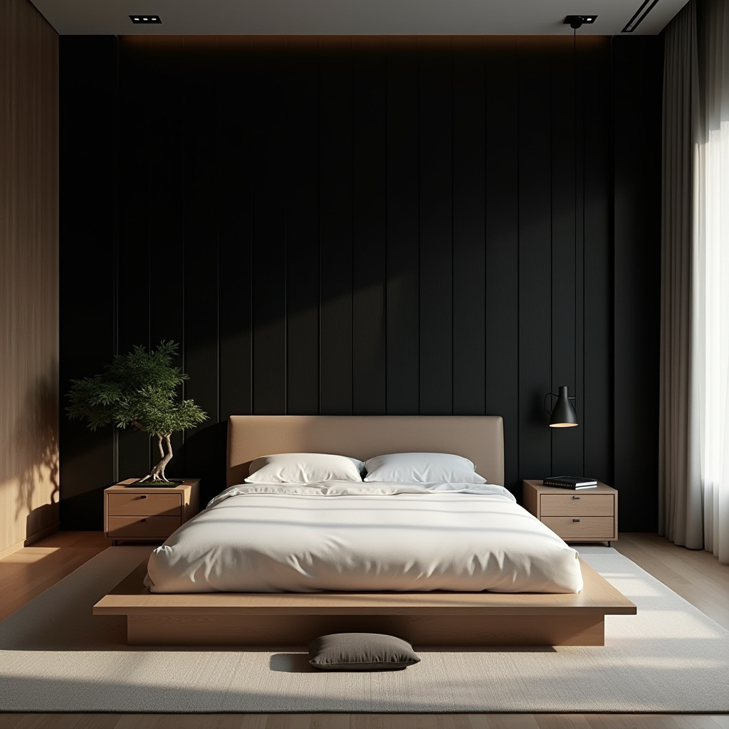 one black wall bedroom 21