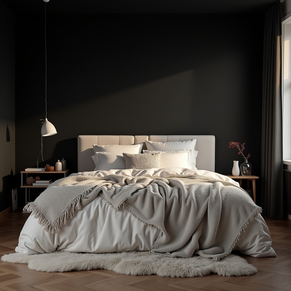 one black wall bedroom 25
