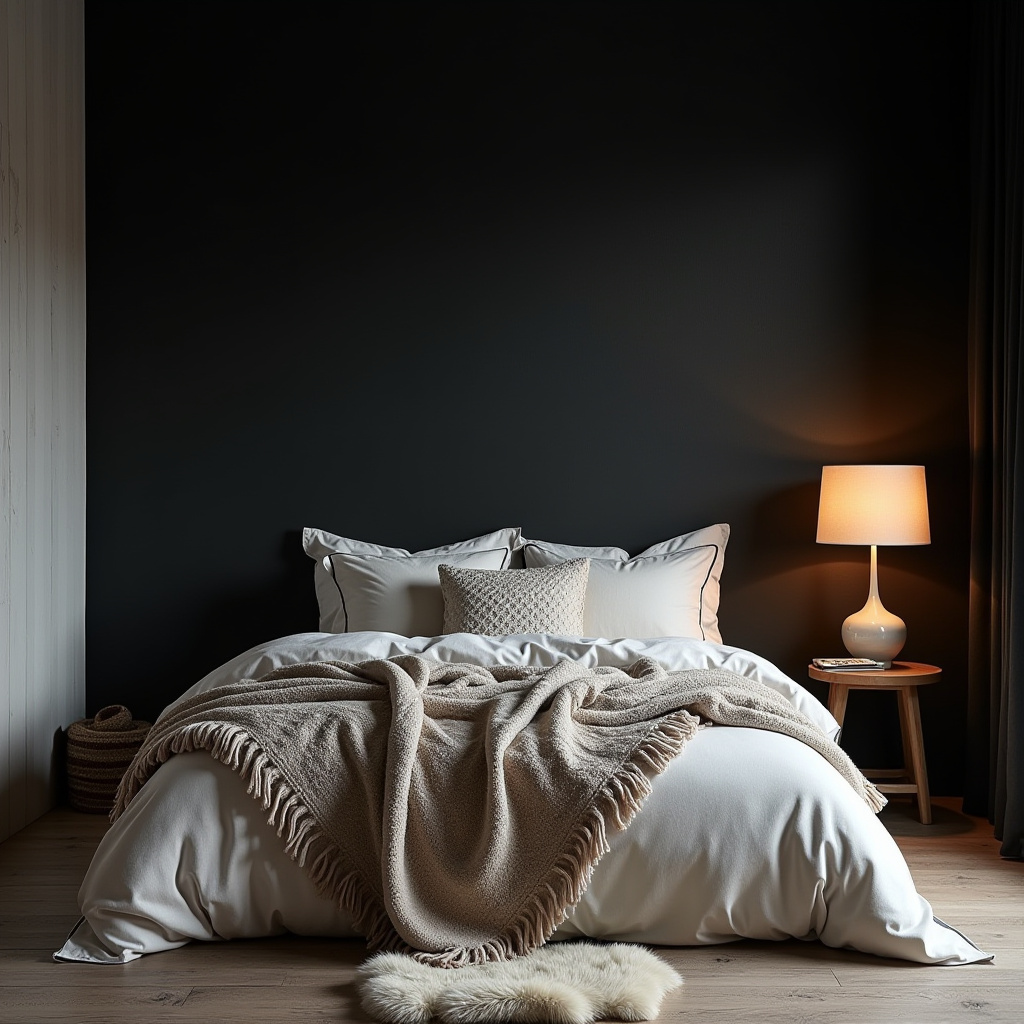 one black wall bedroom 26