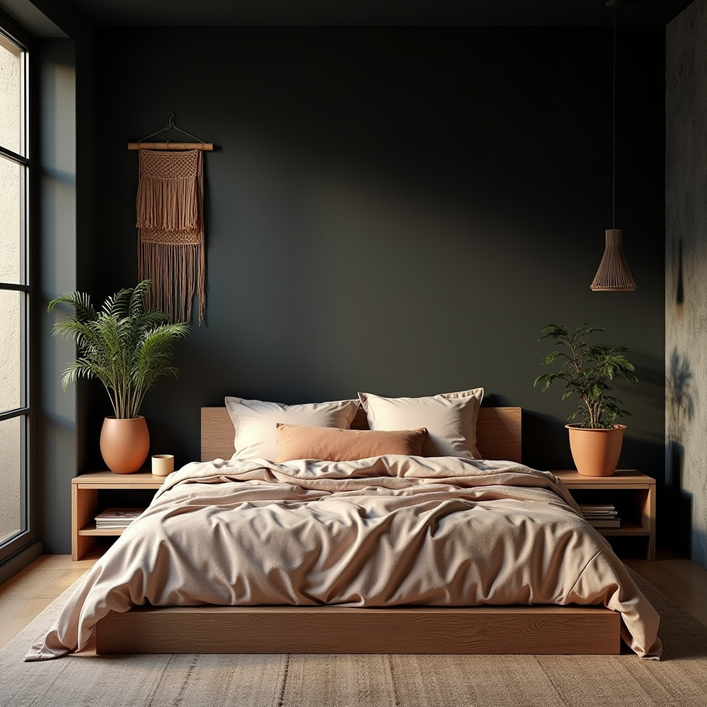 one black wall bedroom 29