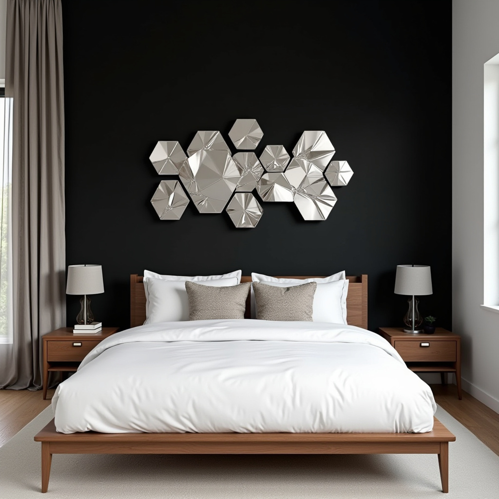 one black wall bedroom 3