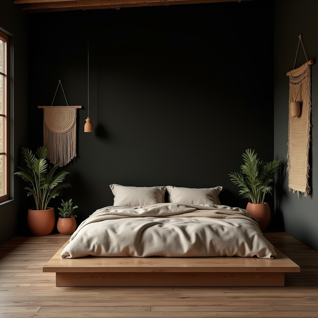 one black wall bedroom 30