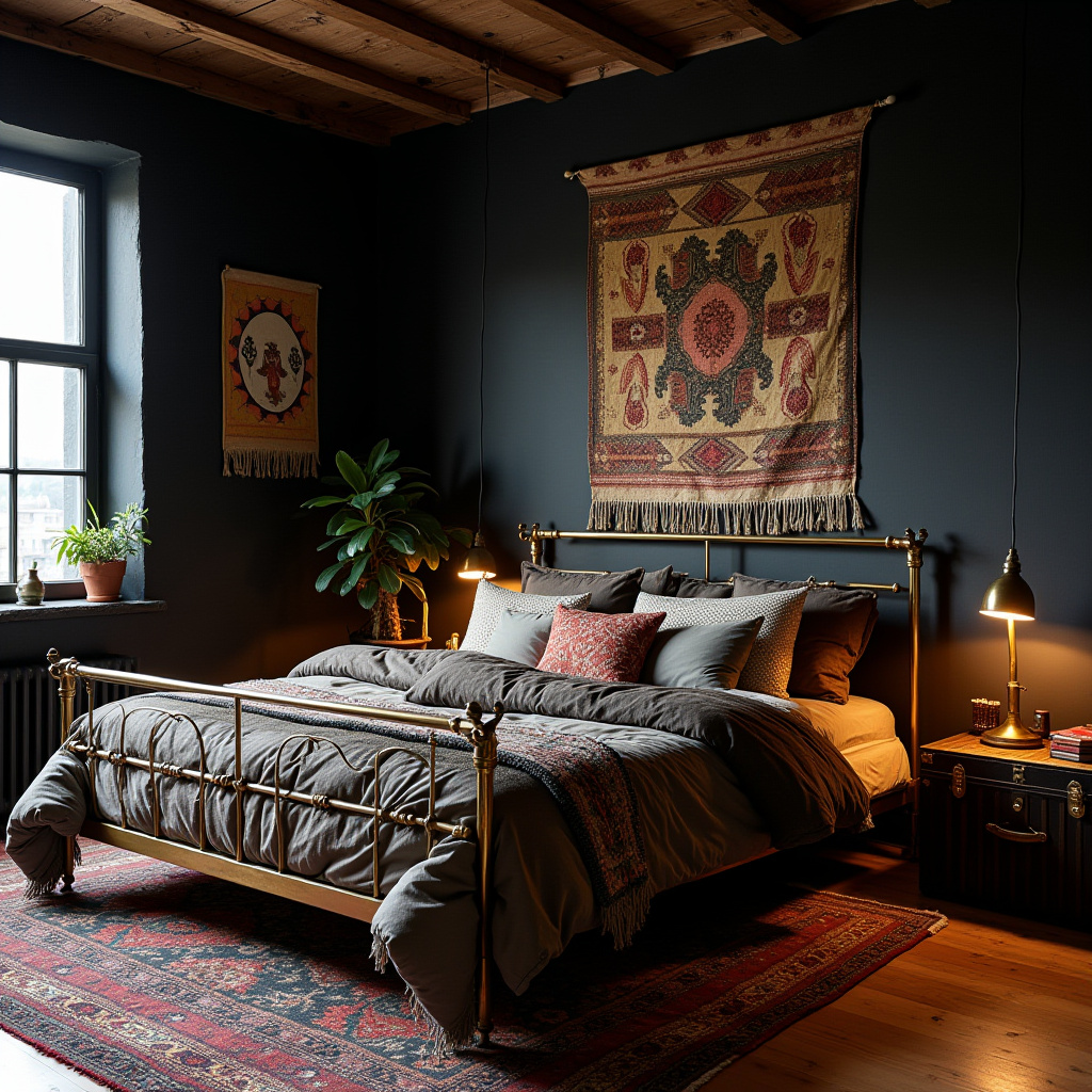 one black wall bedroom 31