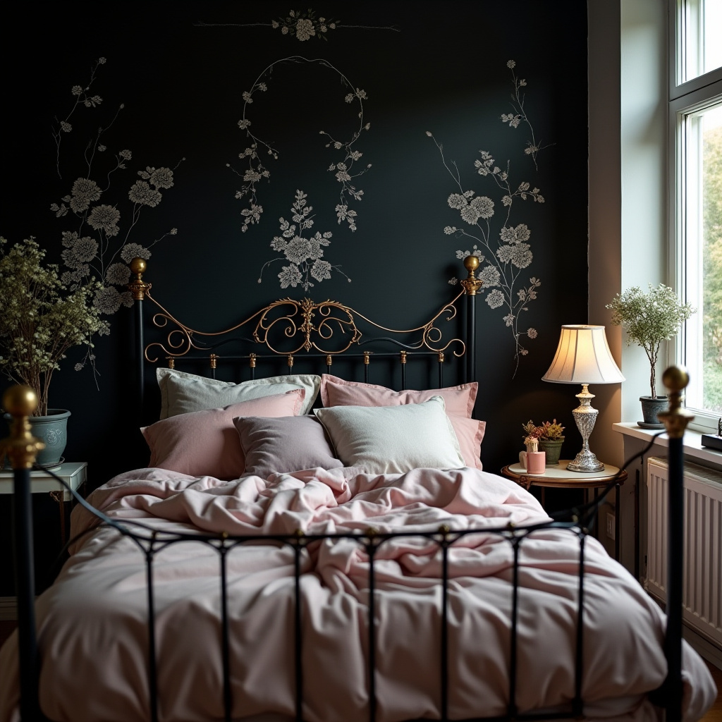 one black wall bedroom 37