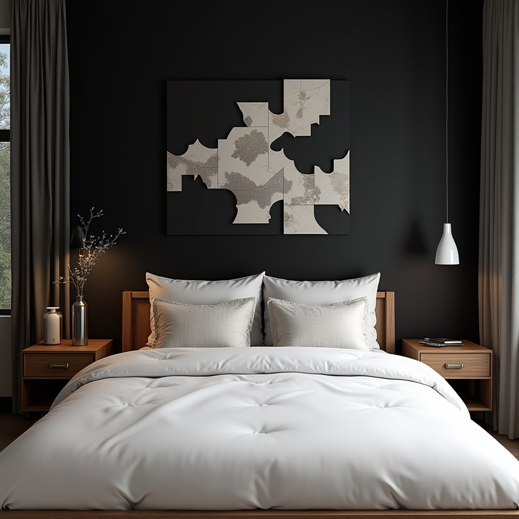 one black wall bedroom 4