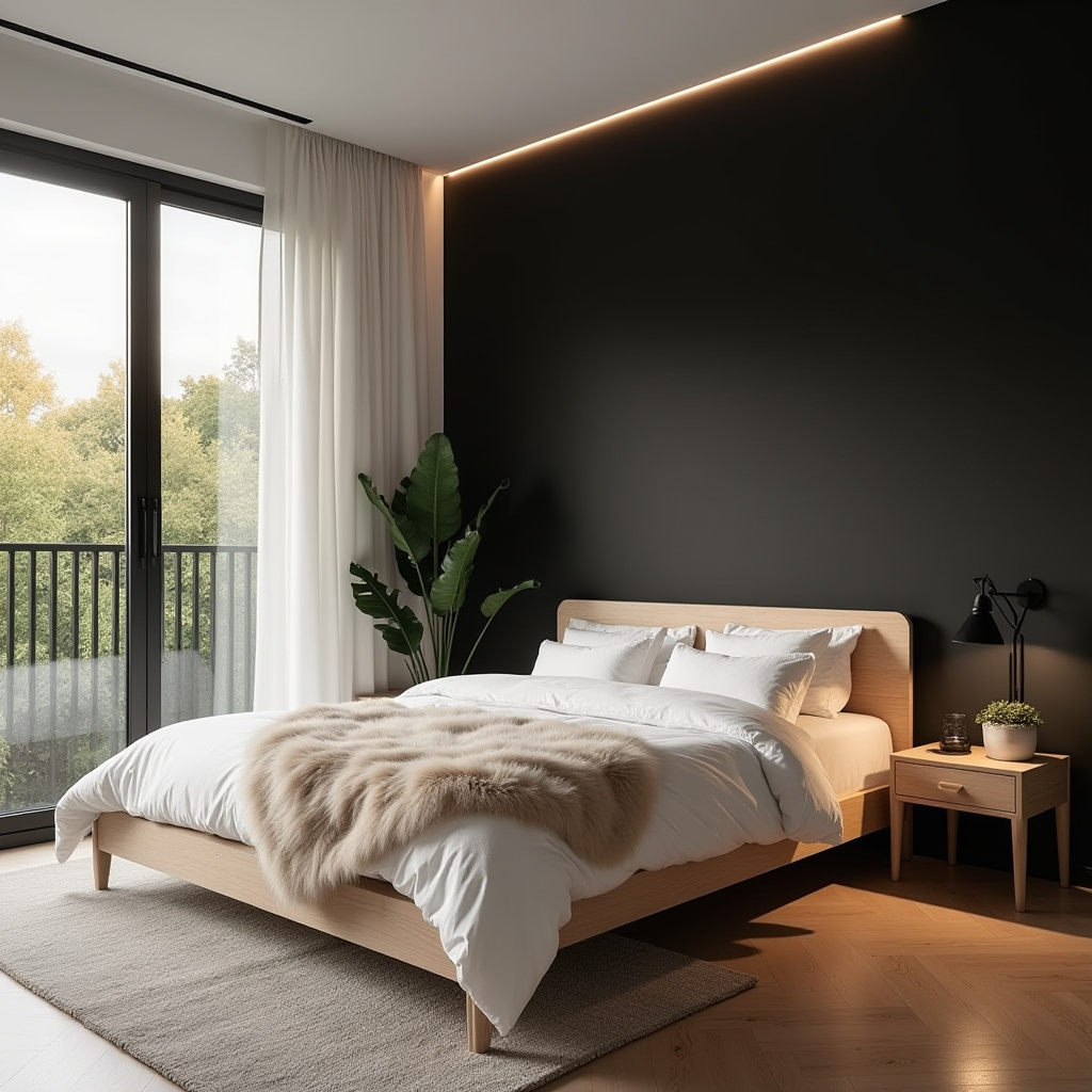 one black wall bedroom 5