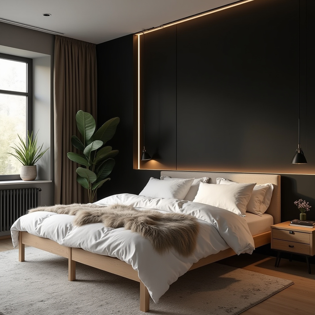 one black wall bedroom 6