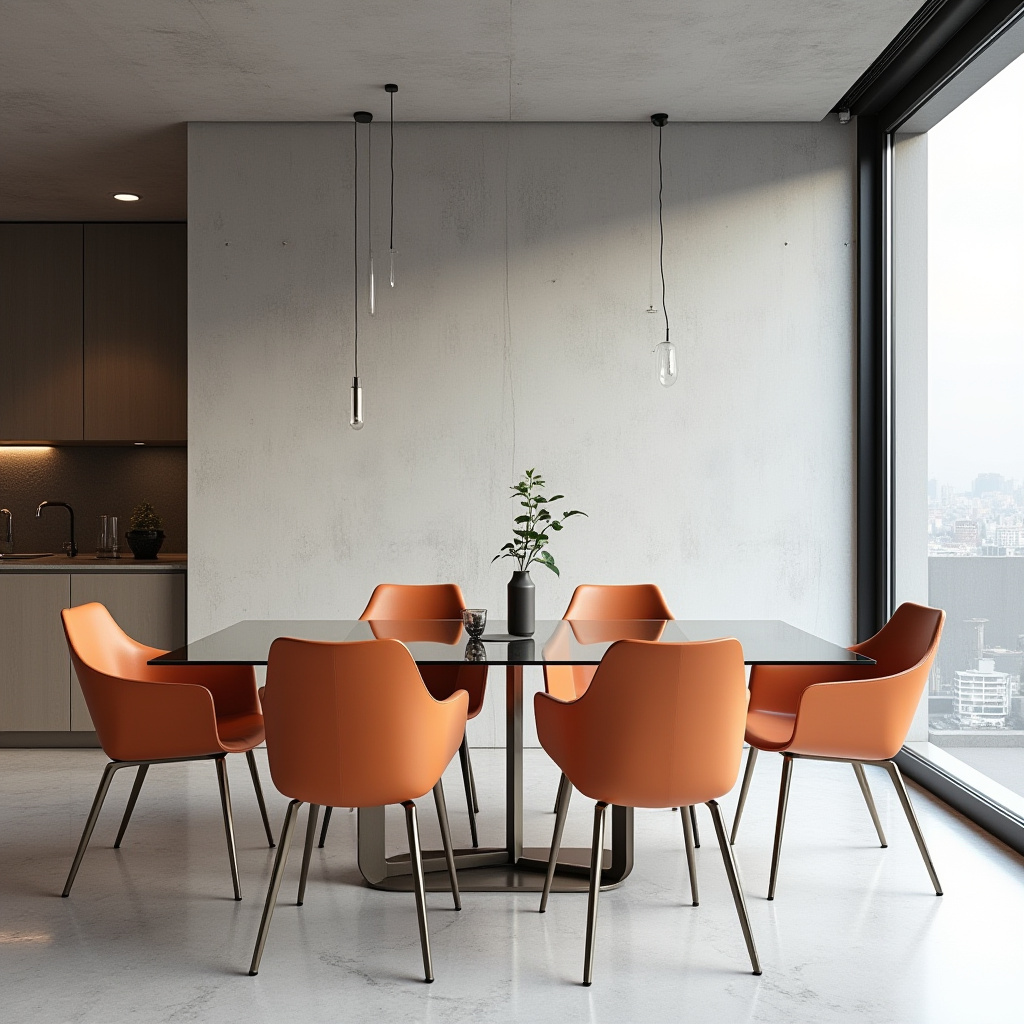 orange dining chairs 13