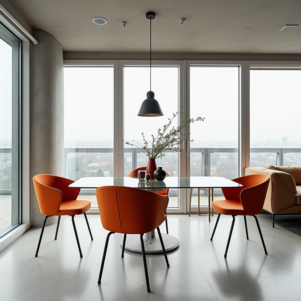orange dining chairs 14