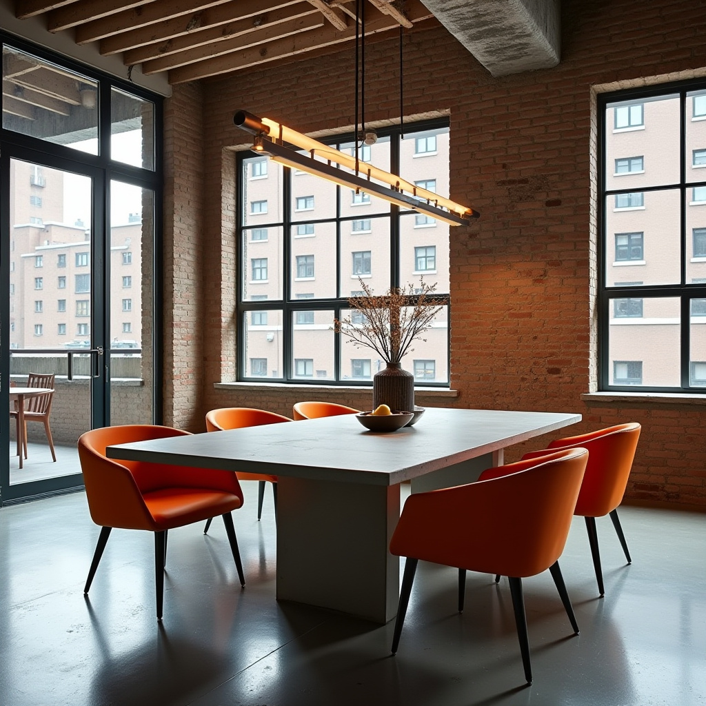 orange dining chairs 27