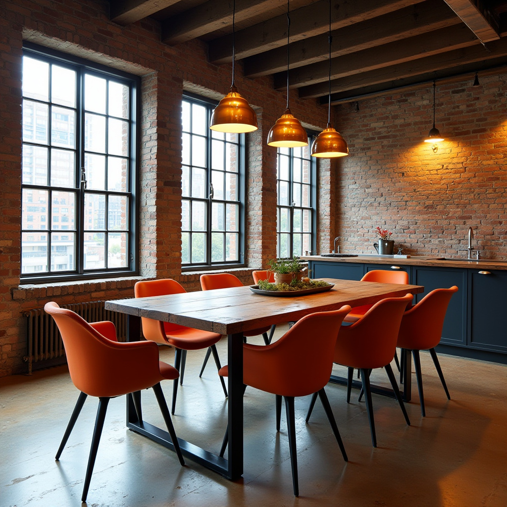 orange dining chairs 3