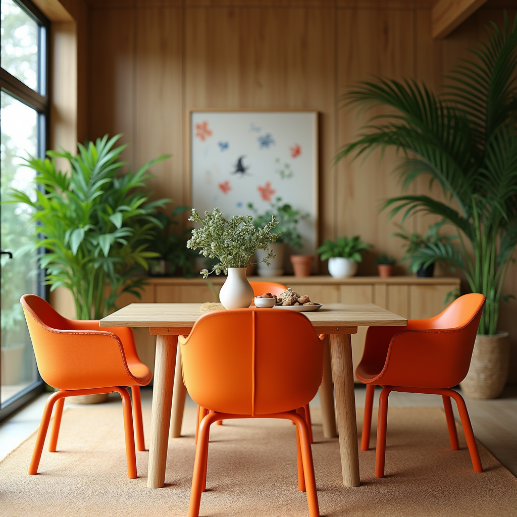 orange dining chairs 31