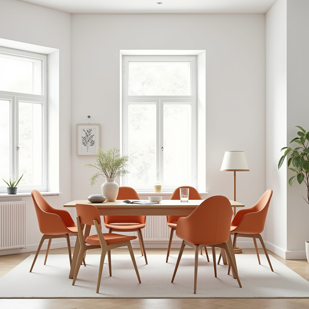 orange dining chairs 35