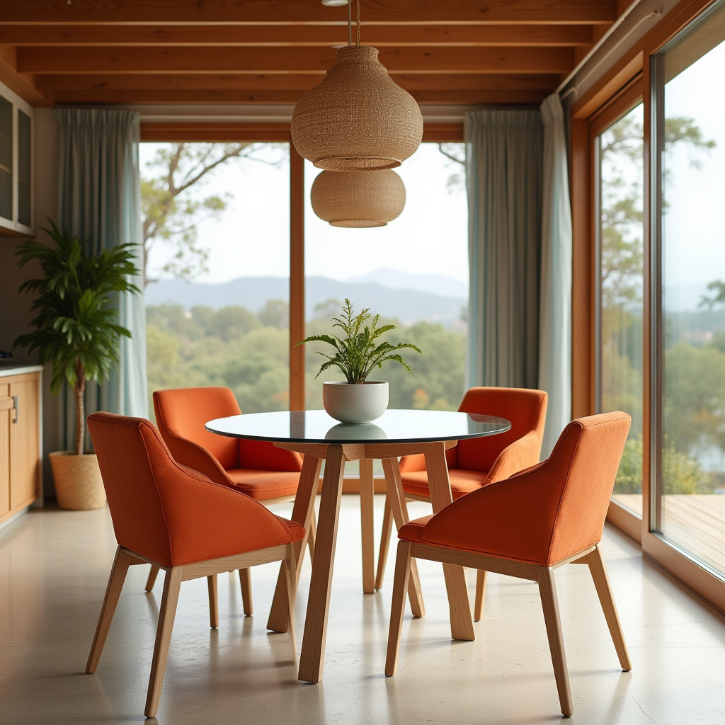 orange dining chairs 39