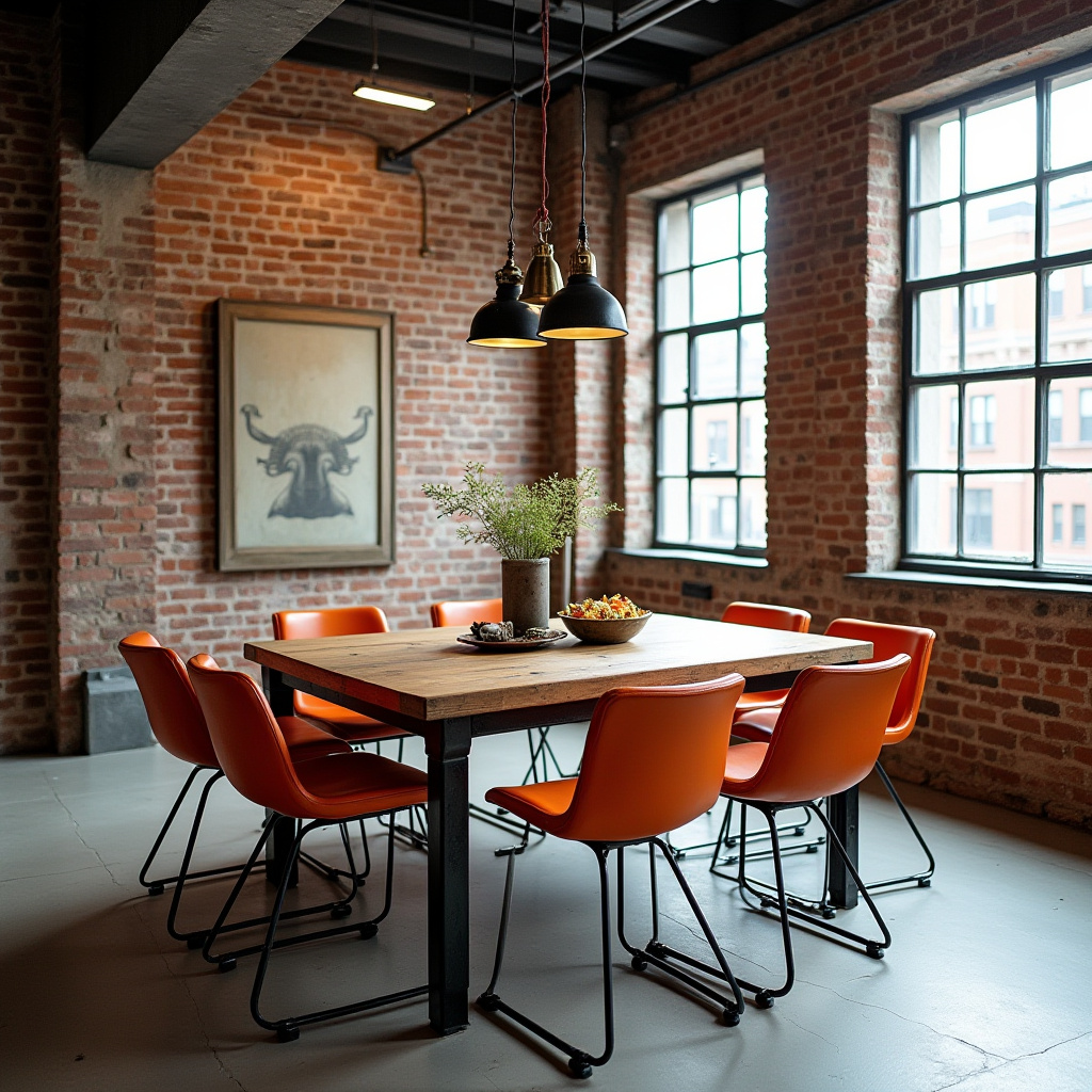 orange dining chairs 4