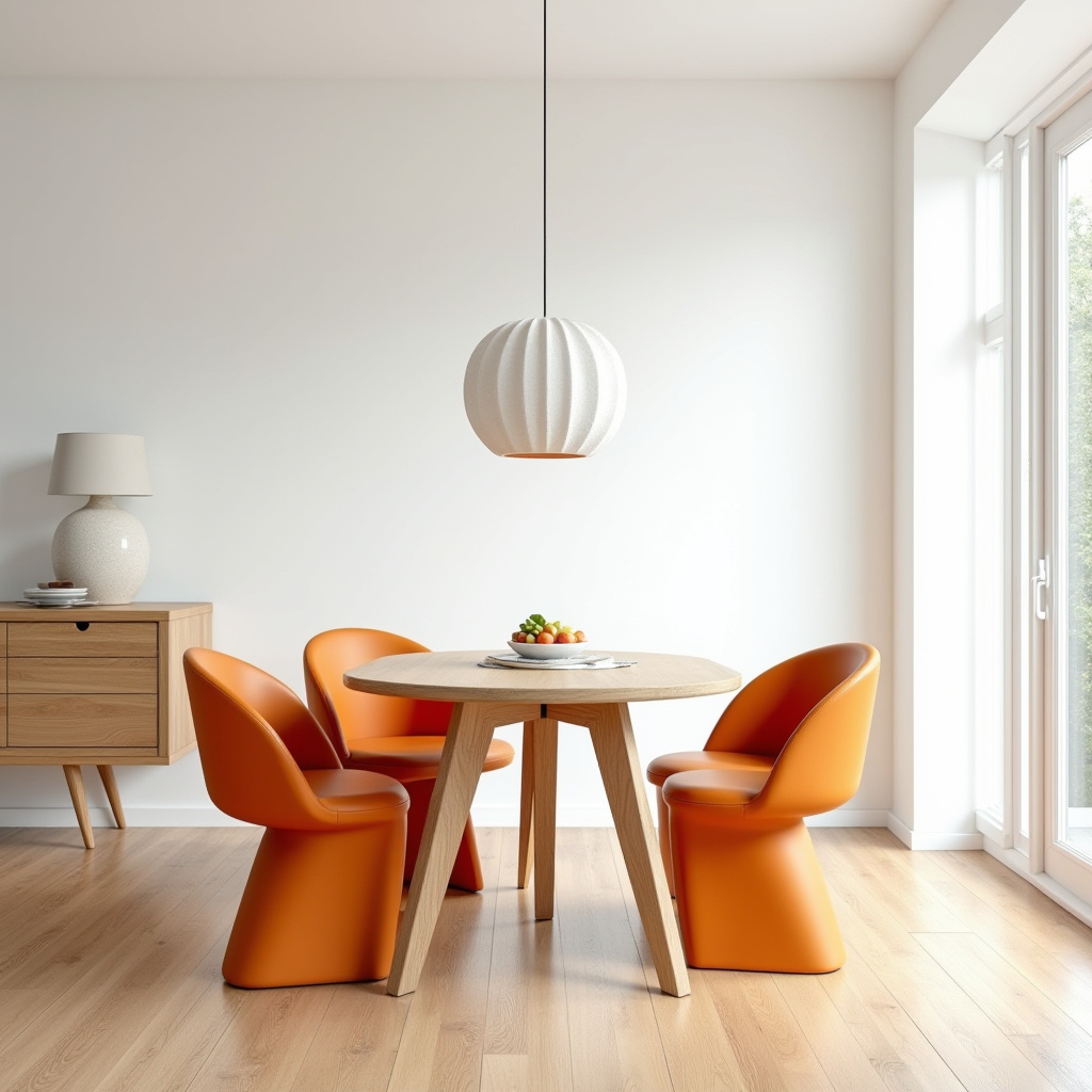 orange dining chairs 5