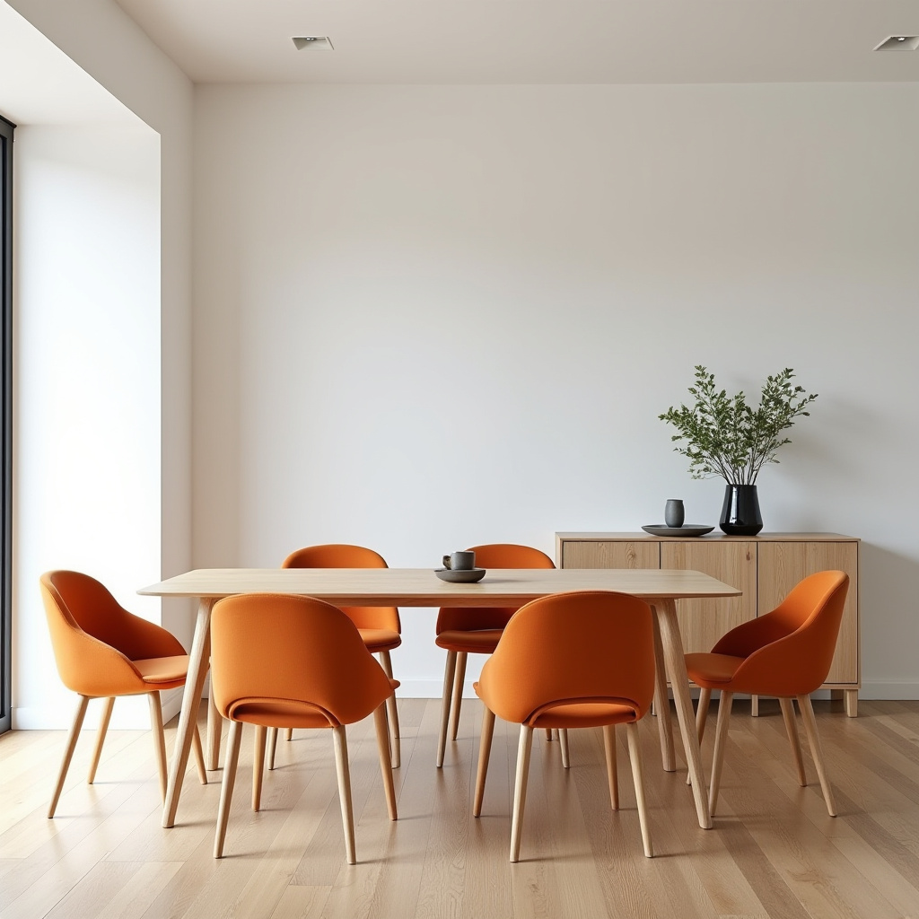 orange dining chairs 6
