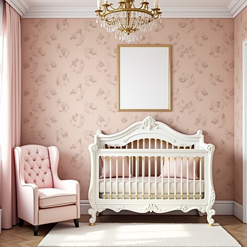 pink and gold nursery 10