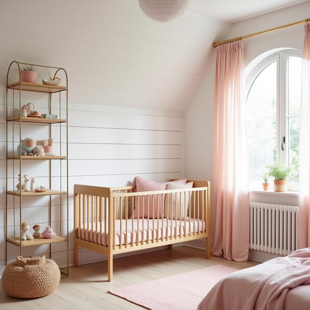pink and gold nursery 11