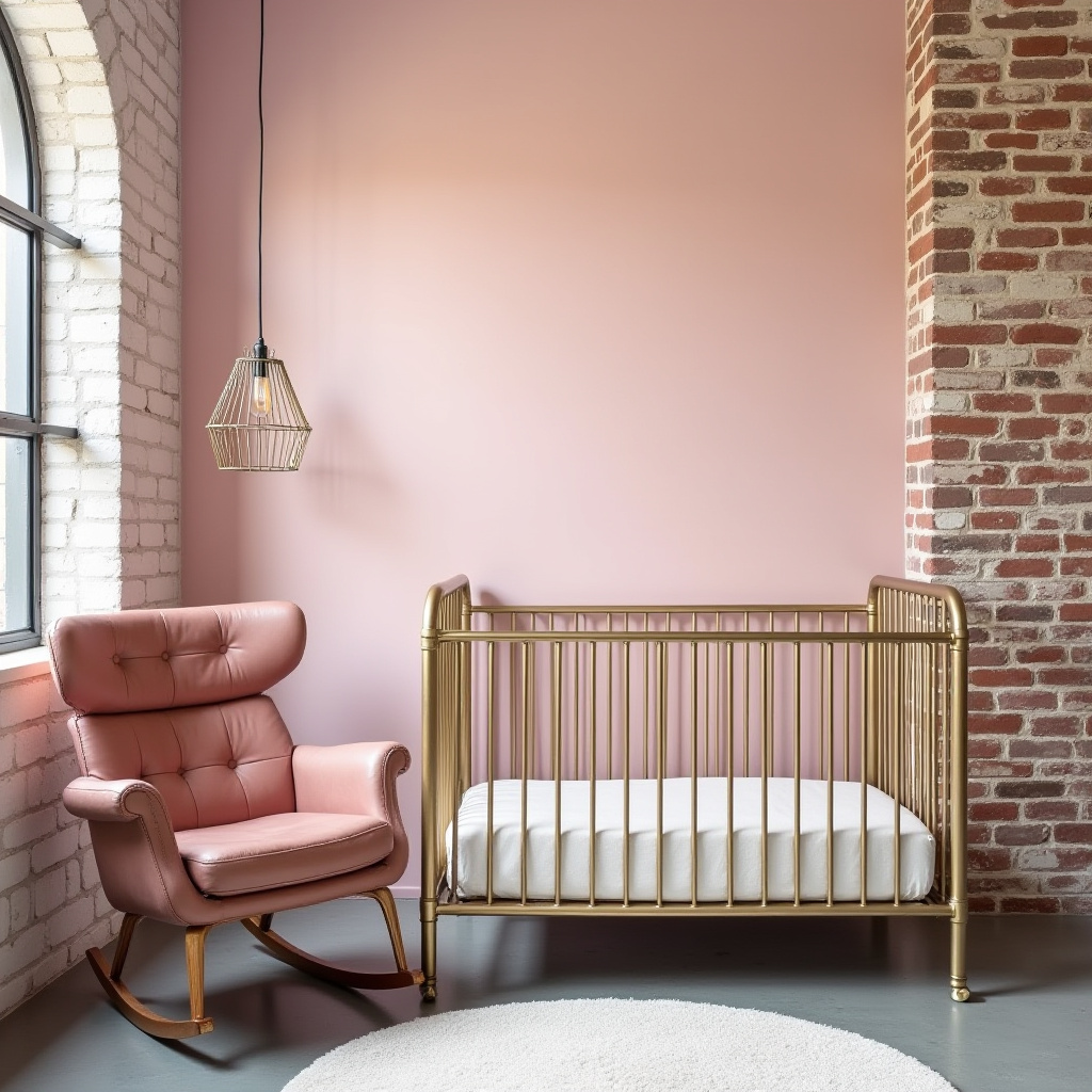 pink and gold nursery 13