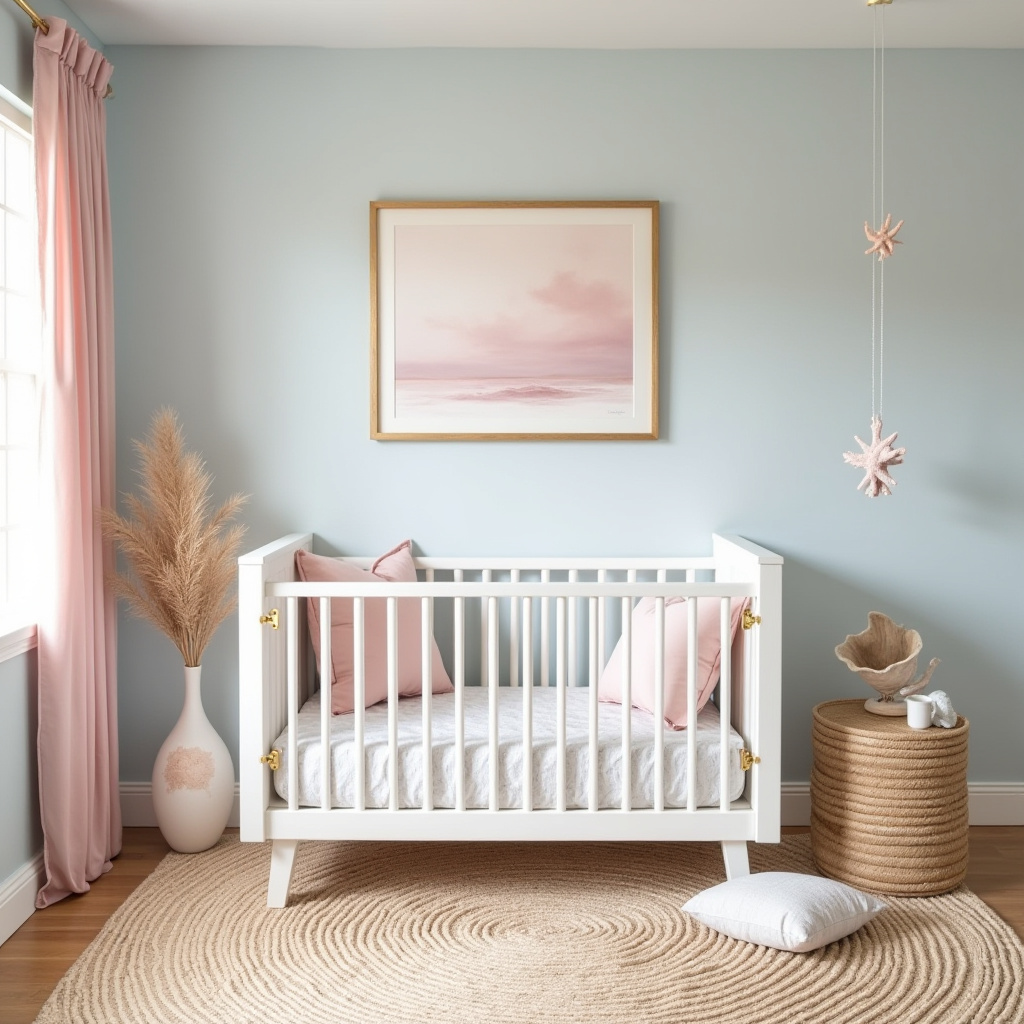 pink and gold nursery 16