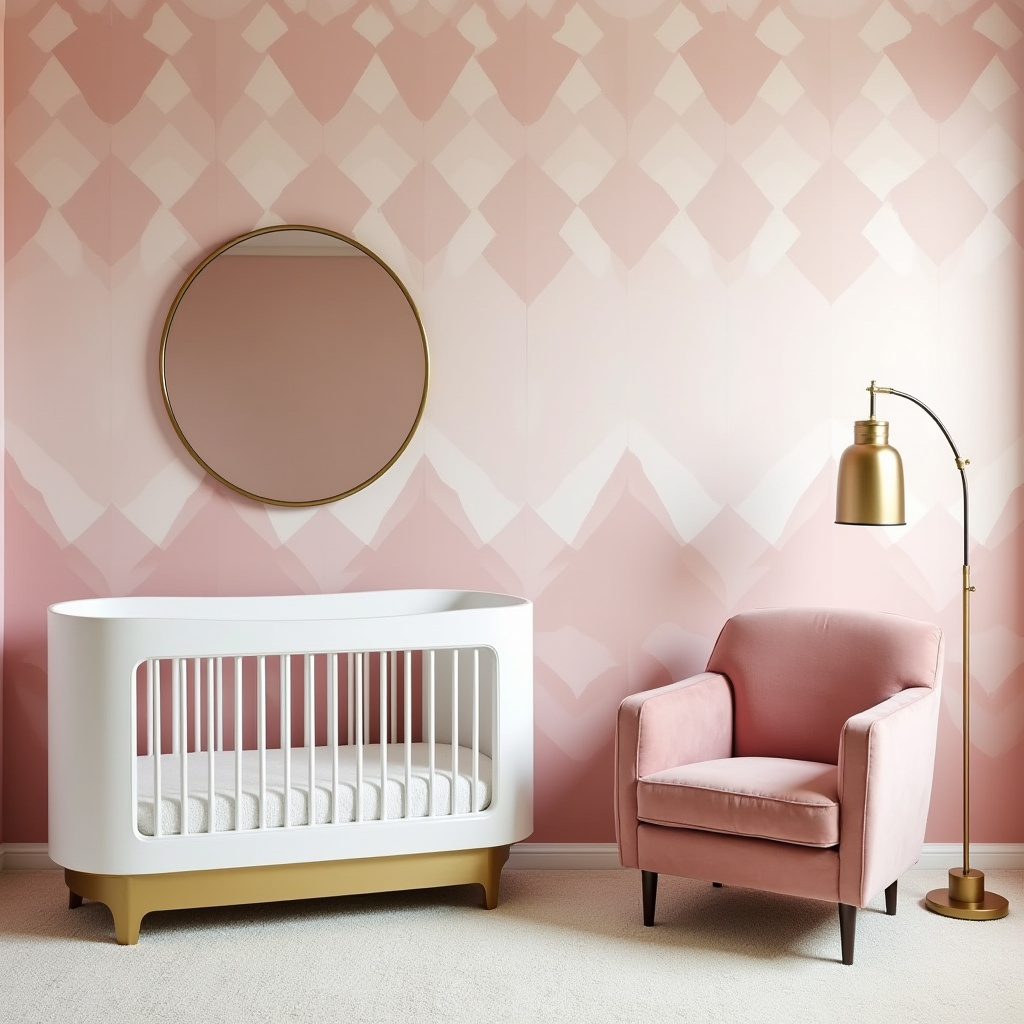 pink and gold nursery 18