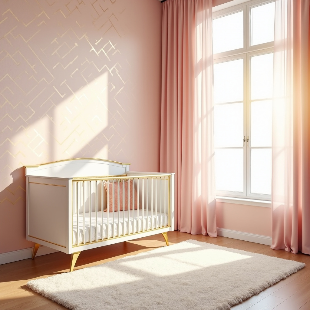 pink and gold nursery 2
