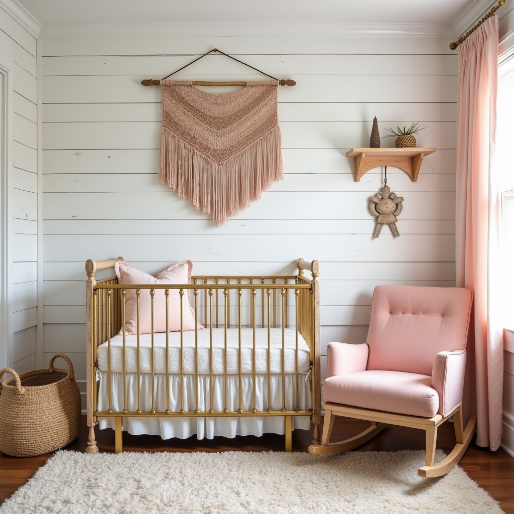 pink and gold nursery 20