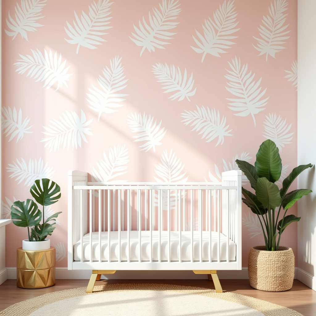 pink and gold nursery 26