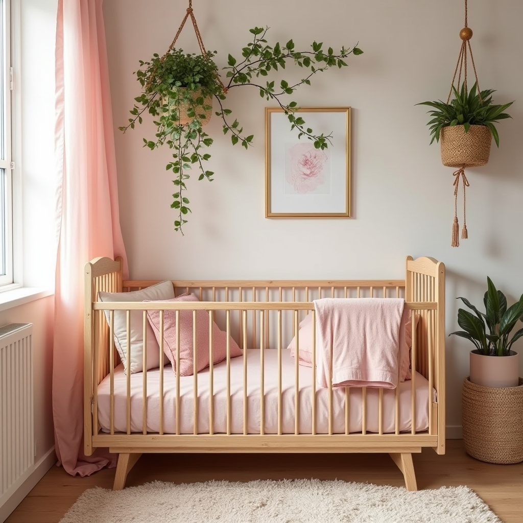 pink and gold nursery 29