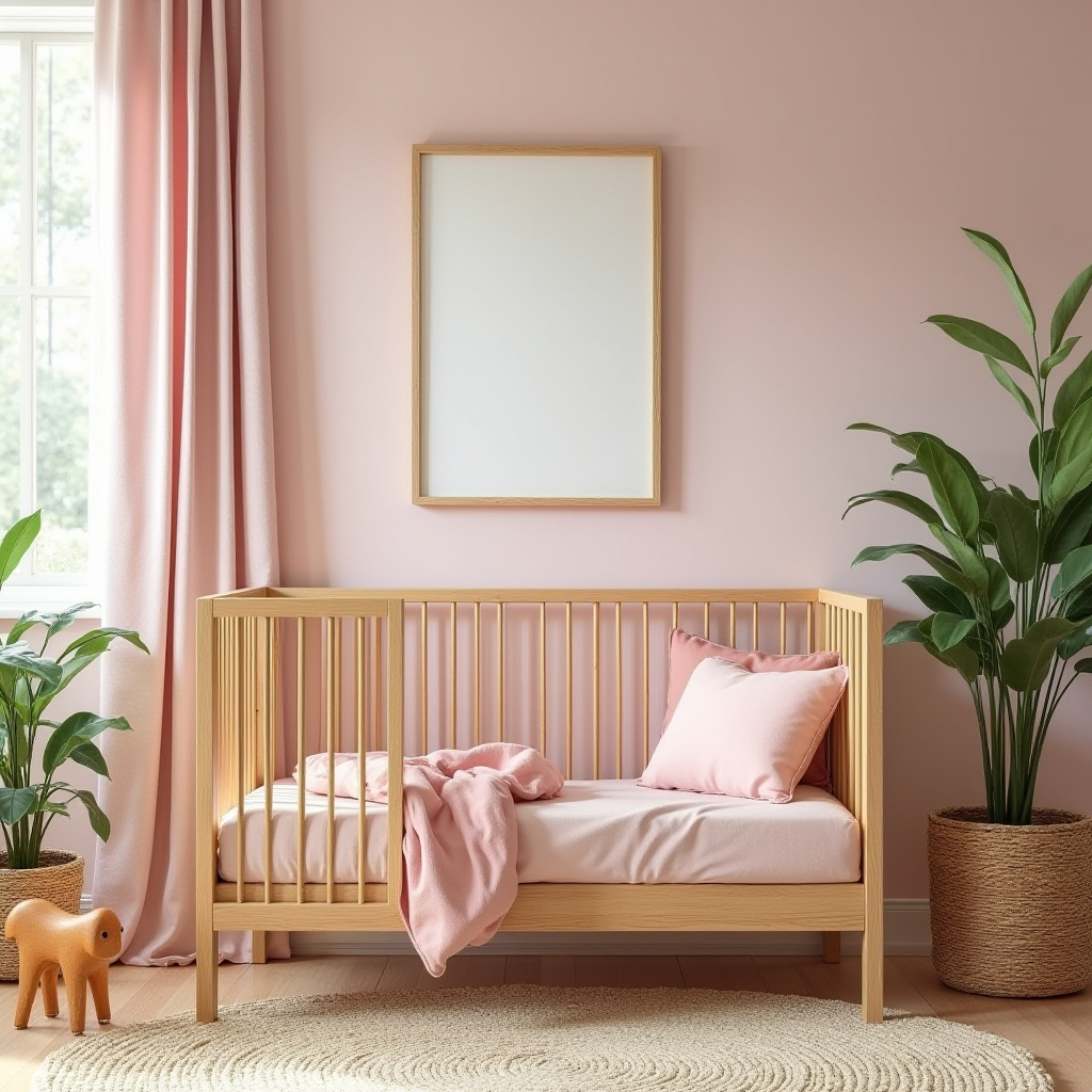 pink and gold nursery 30