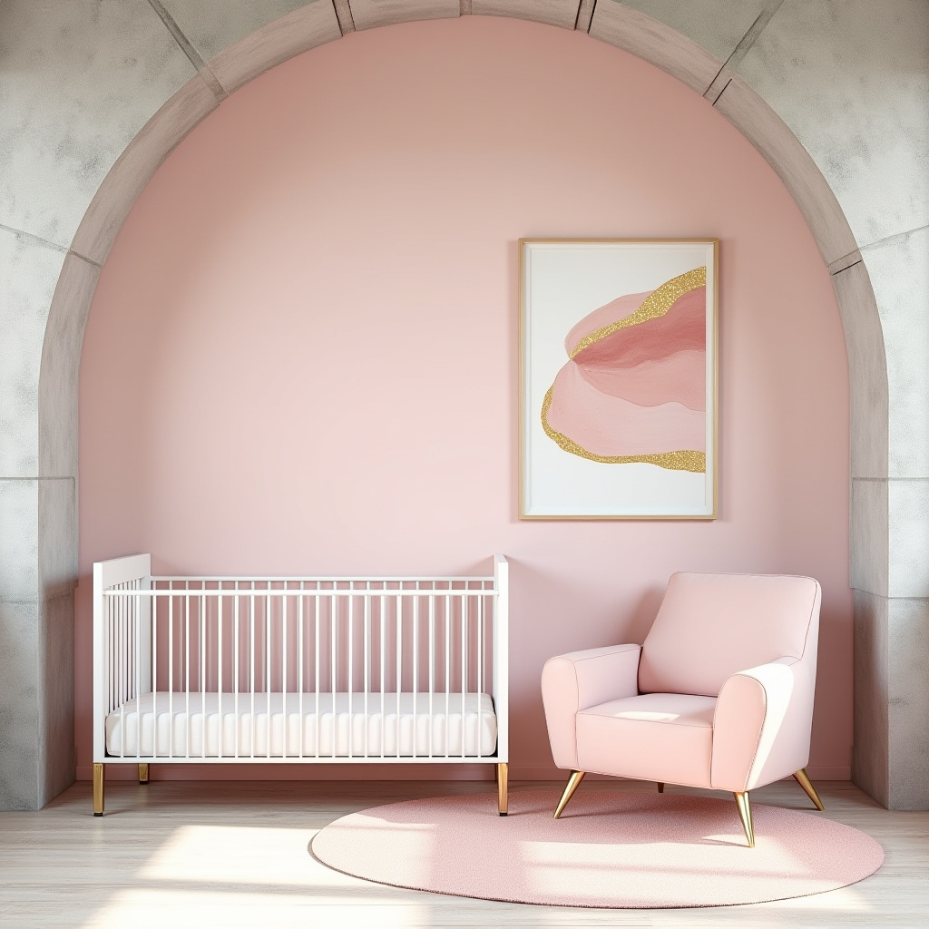 pink and gold nursery 31