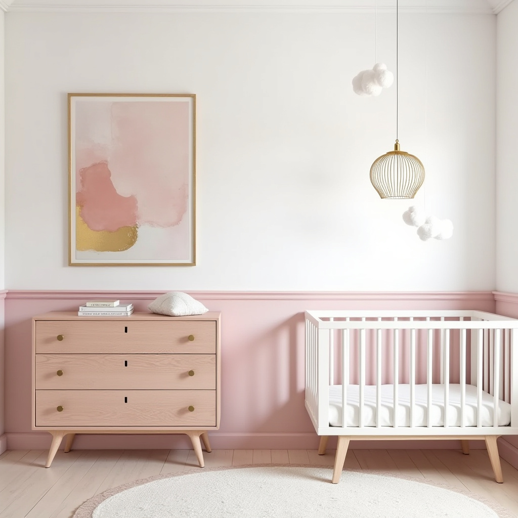 pink and gold nursery 5