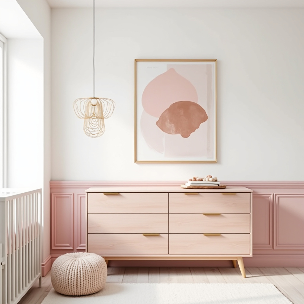 pink and gold nursery 6