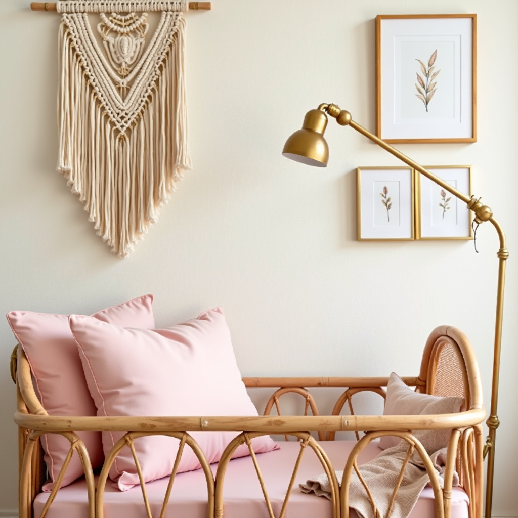pink and gold nursery 8