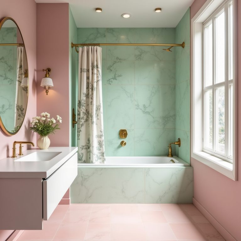 pink and green bathroom ideas 1