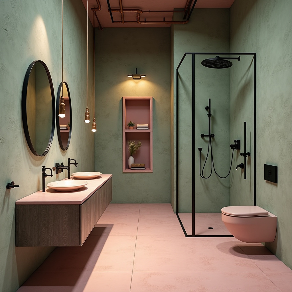 pink and green bathroom ideas 13