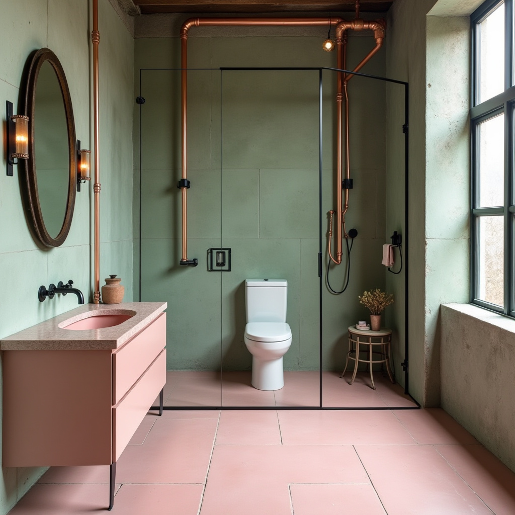 pink and green bathroom ideas 14
