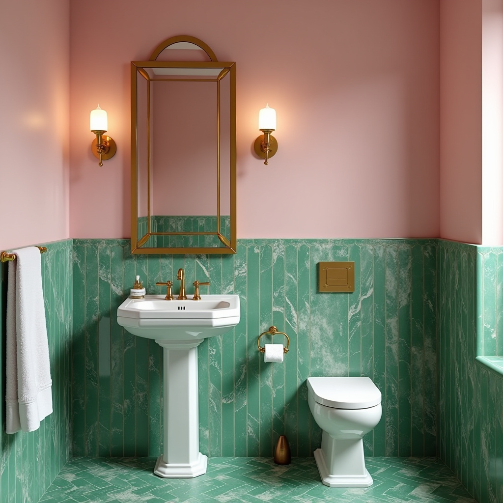 pink and green bathroom ideas 16
