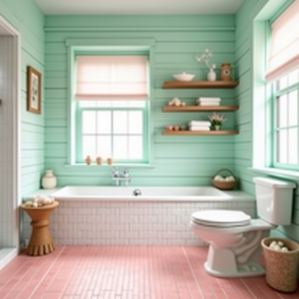 pink and green bathroom ideas 18