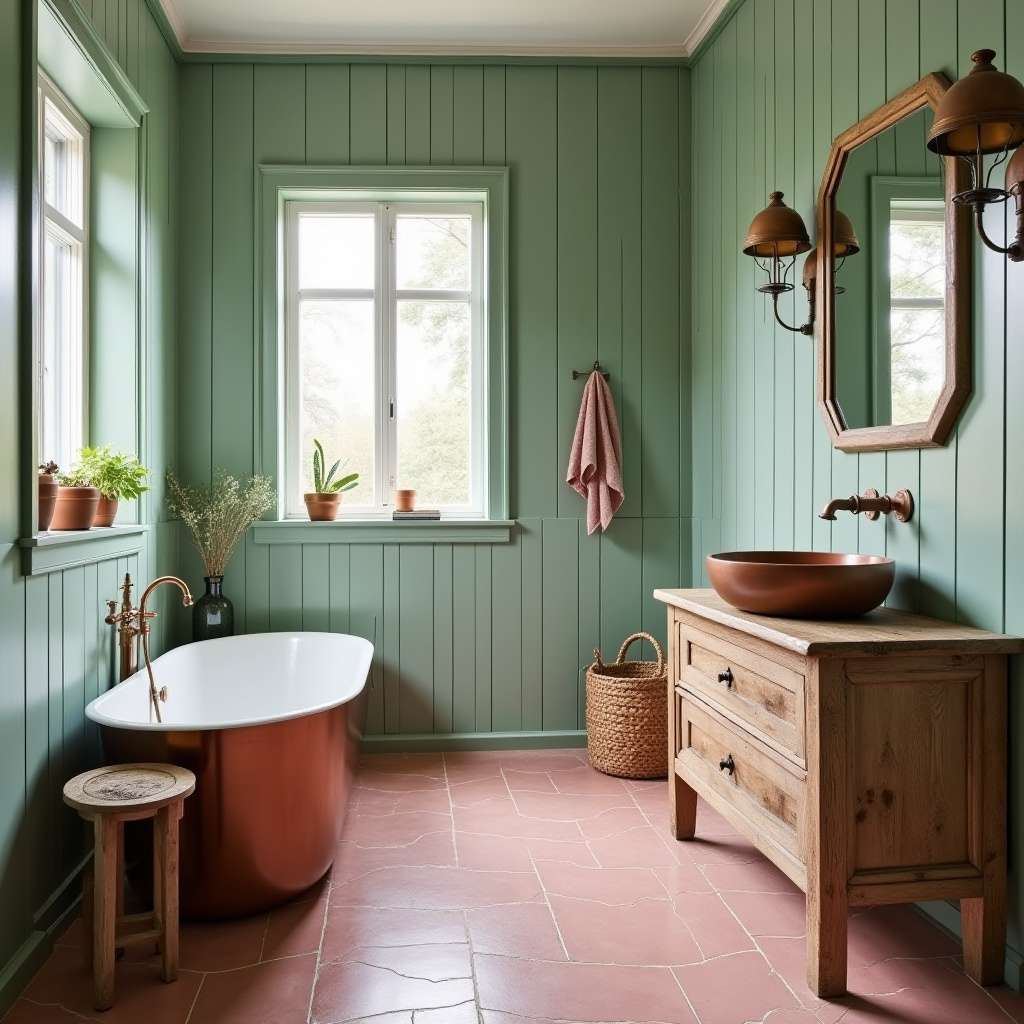 pink and green bathroom ideas 19