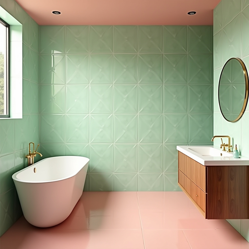pink and green bathroom ideas 24