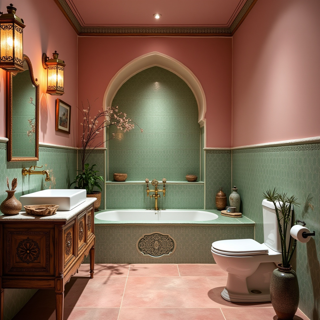pink and green bathroom ideas 26