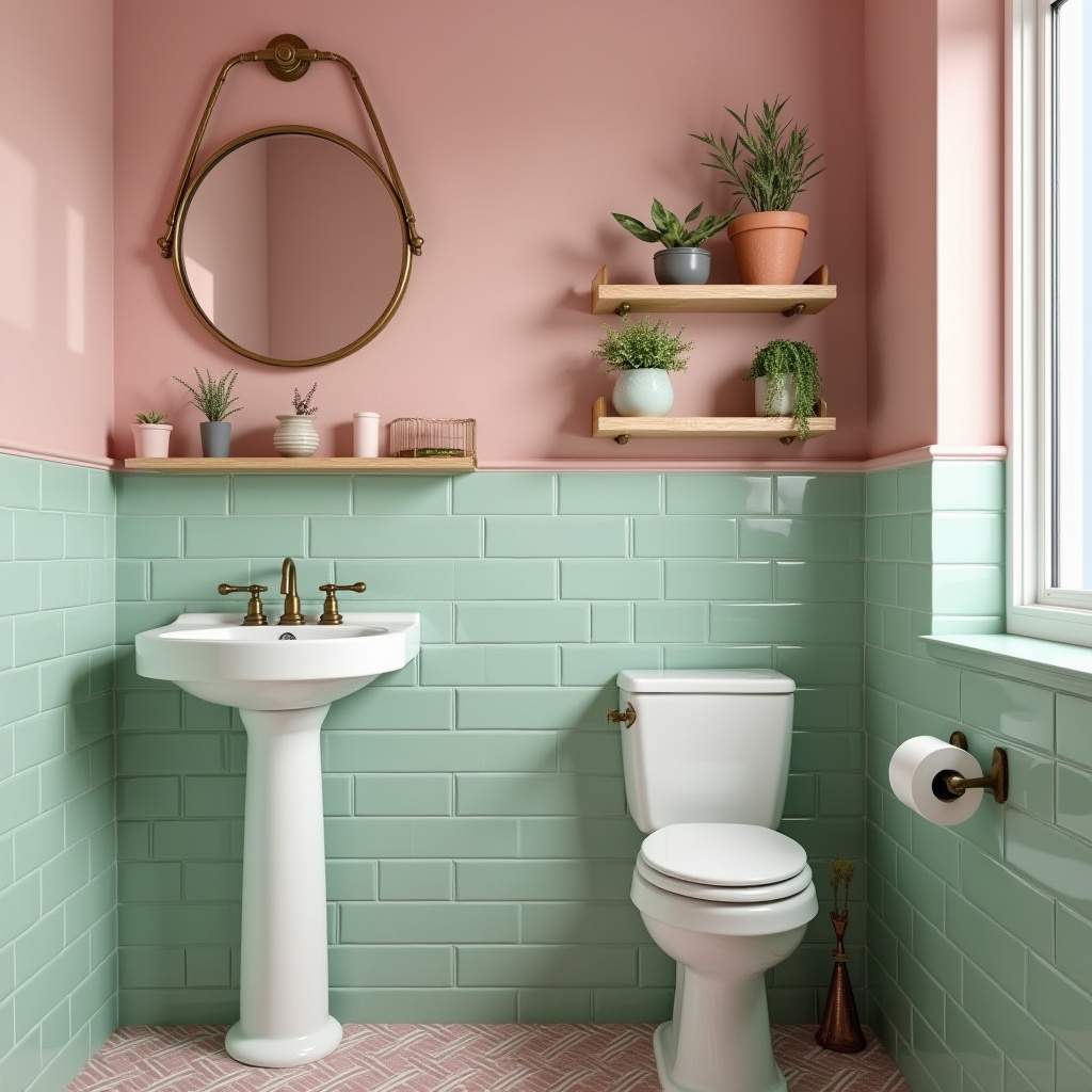 pink and green bathroom ideas 3